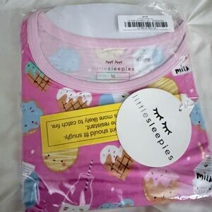 Little Sleepies Pink Ice Cream Print Pajamas